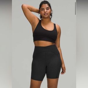 LULULEMON NEW WITH TAG HARD-TO-FIND/DISCONTINUED BLACK UNLIMIT HR SHORT 8" *MESH